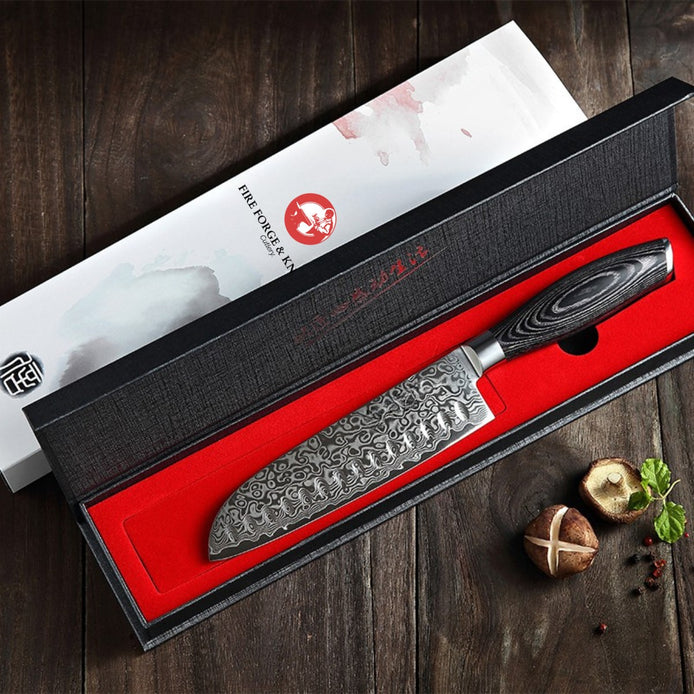 Raindrop surface pattern · Santoku 178 mm